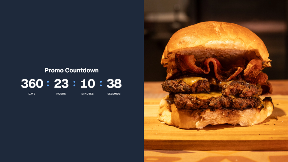 Wooviu digital signage screenshot countdown