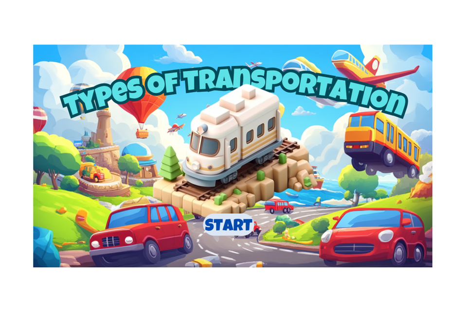 Types of transportation   kids interactive quiz game