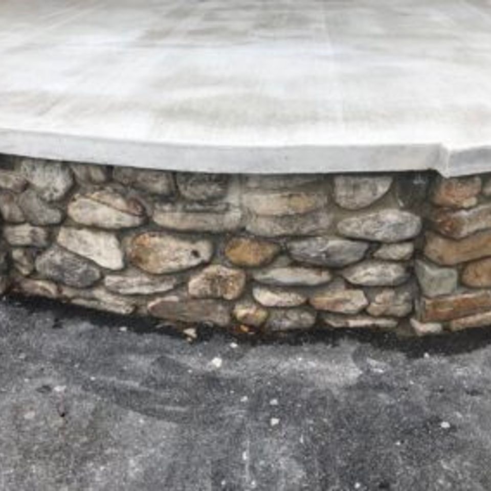 Weona park band shell repointed stone work 400x284