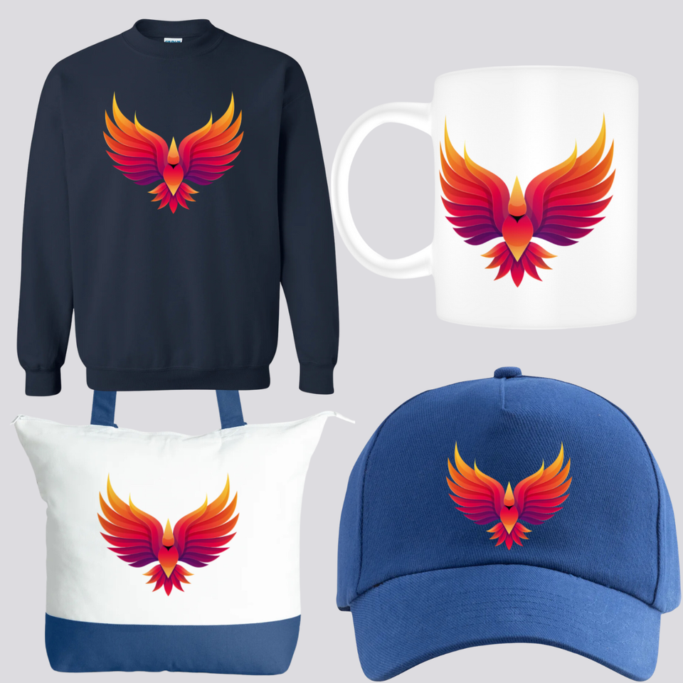 Phoenix sets tote bags  mugs  caps   sweatshirts   8