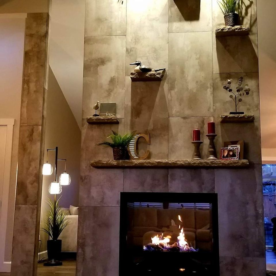 Fireplace after