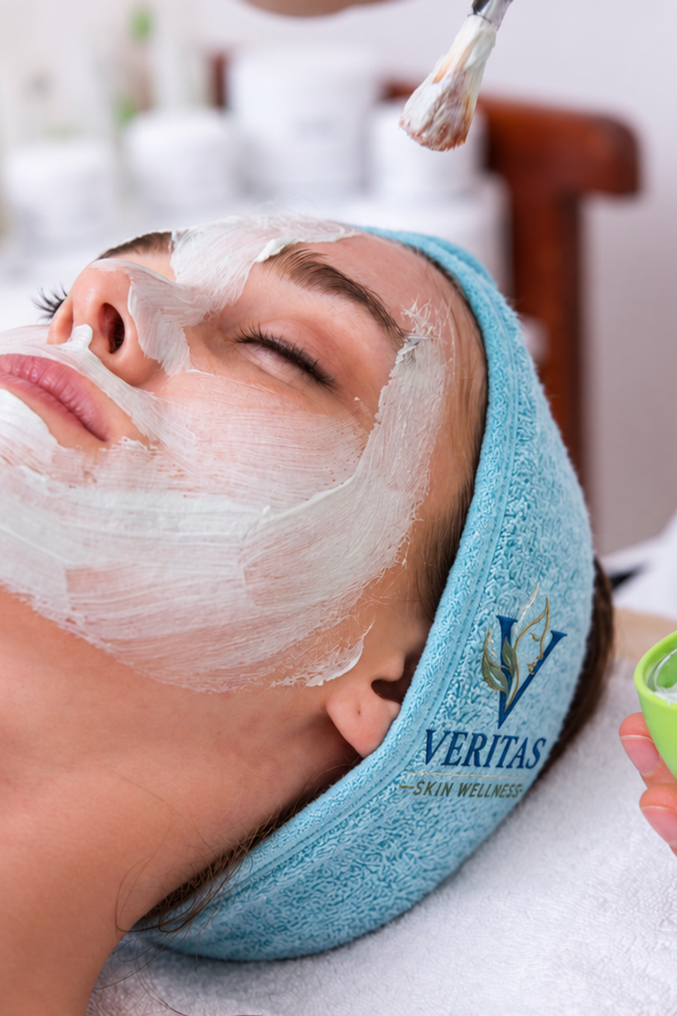 Professional facial mask treatment at veritas skin wellness in folsom, california