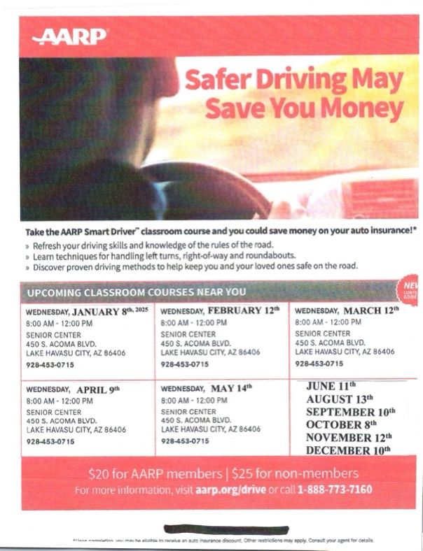 Aarp senior center lake havasu