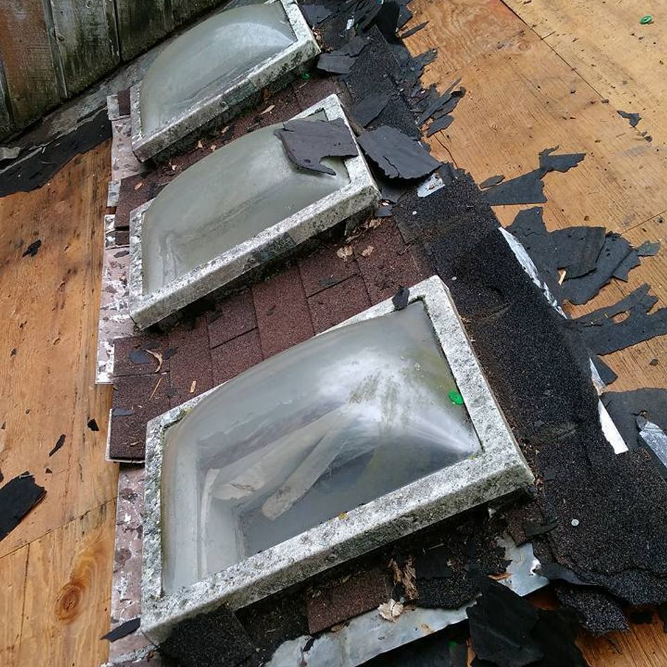 Old skylights roof replacement appleton wi