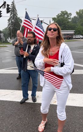 Mahoning Valley Republican Women's Club 2025 Flag Day Wave at Canfield Green