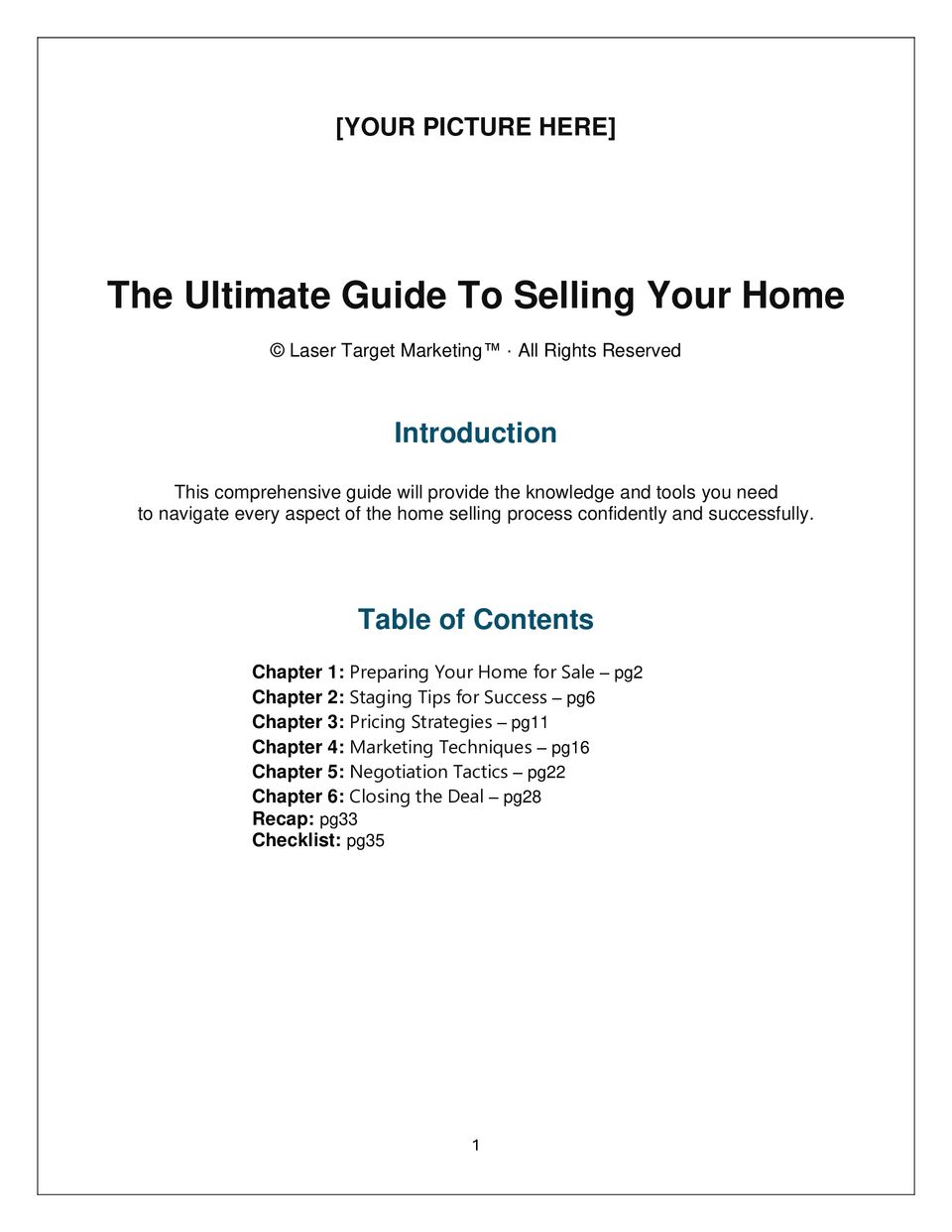 Sample home seller ebook