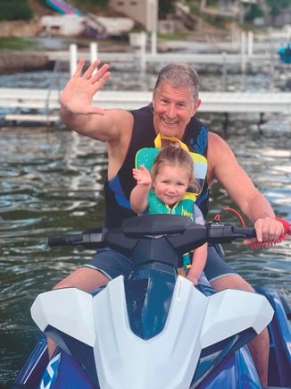 Pf july first jetski ride of season syracuse lake jim roederer w granddaughter frankie sub peggy roederer