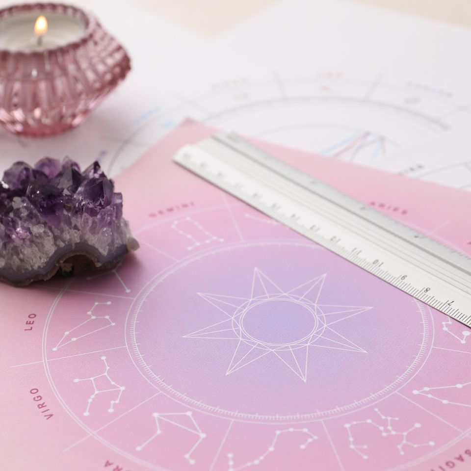 Astrology chart used for horoscope readings and life insight