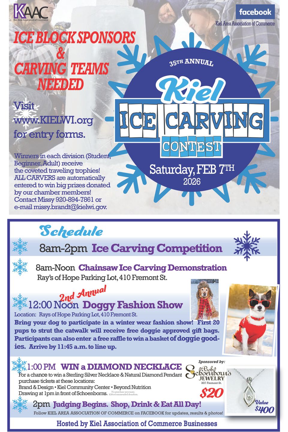 2026 kiel ice carving poster