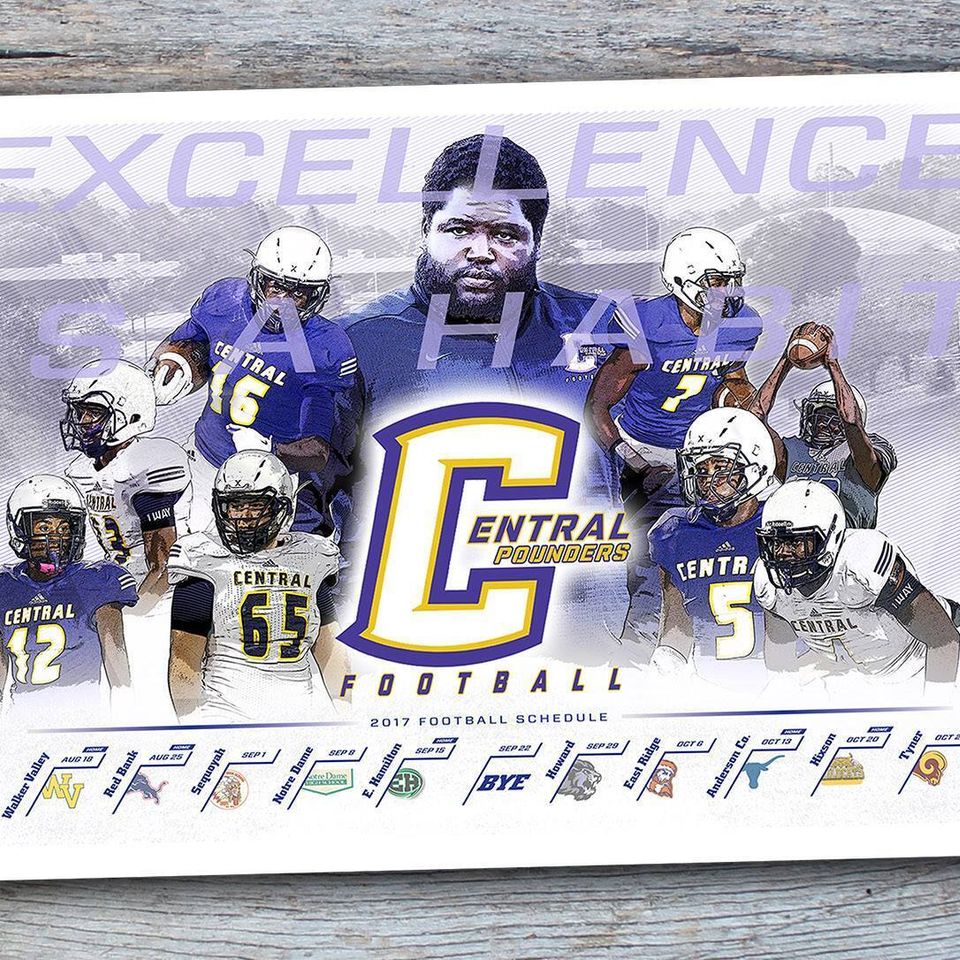 Central high school football posters 