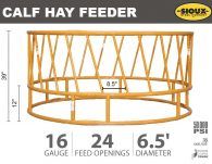 Calf hay feeder features