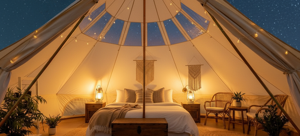 Stargazer interior night view