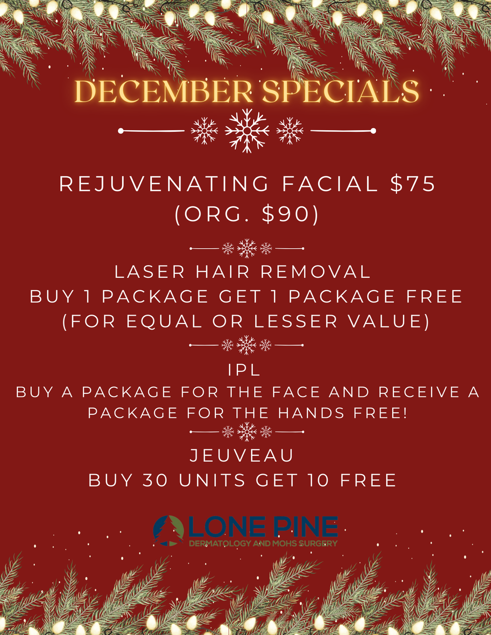 December specials
