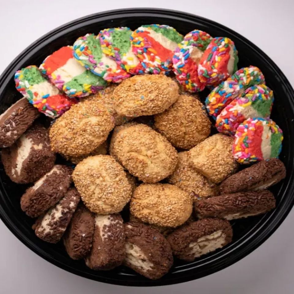 2 pound Variety Cookie Platter consisting of Cocoa Bliss, Sesame and Champagne cookies from Toni's Own Cookies