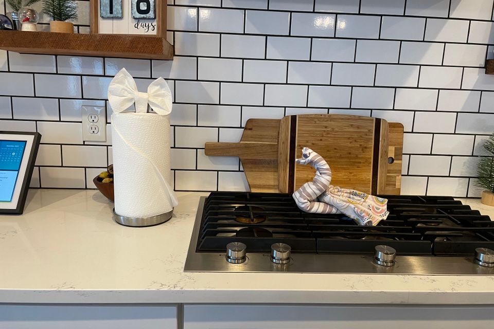 cleaned stove and countertop