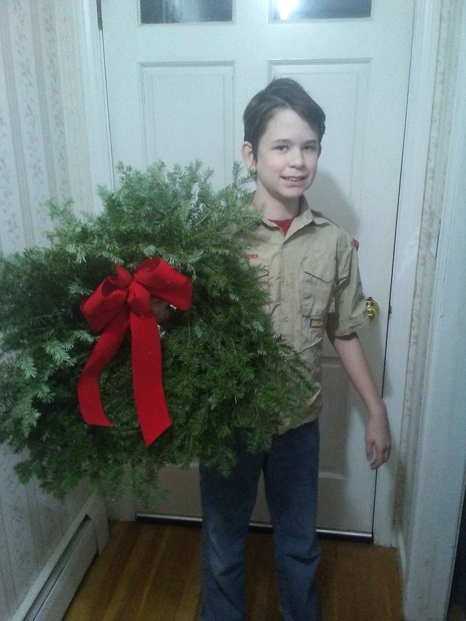 Sebastian with wreath