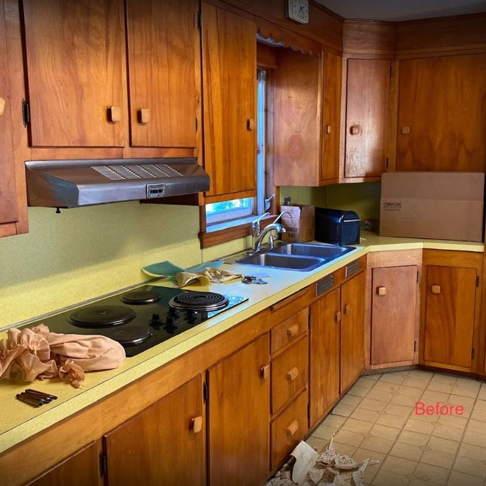 Interior kitchen remodel before