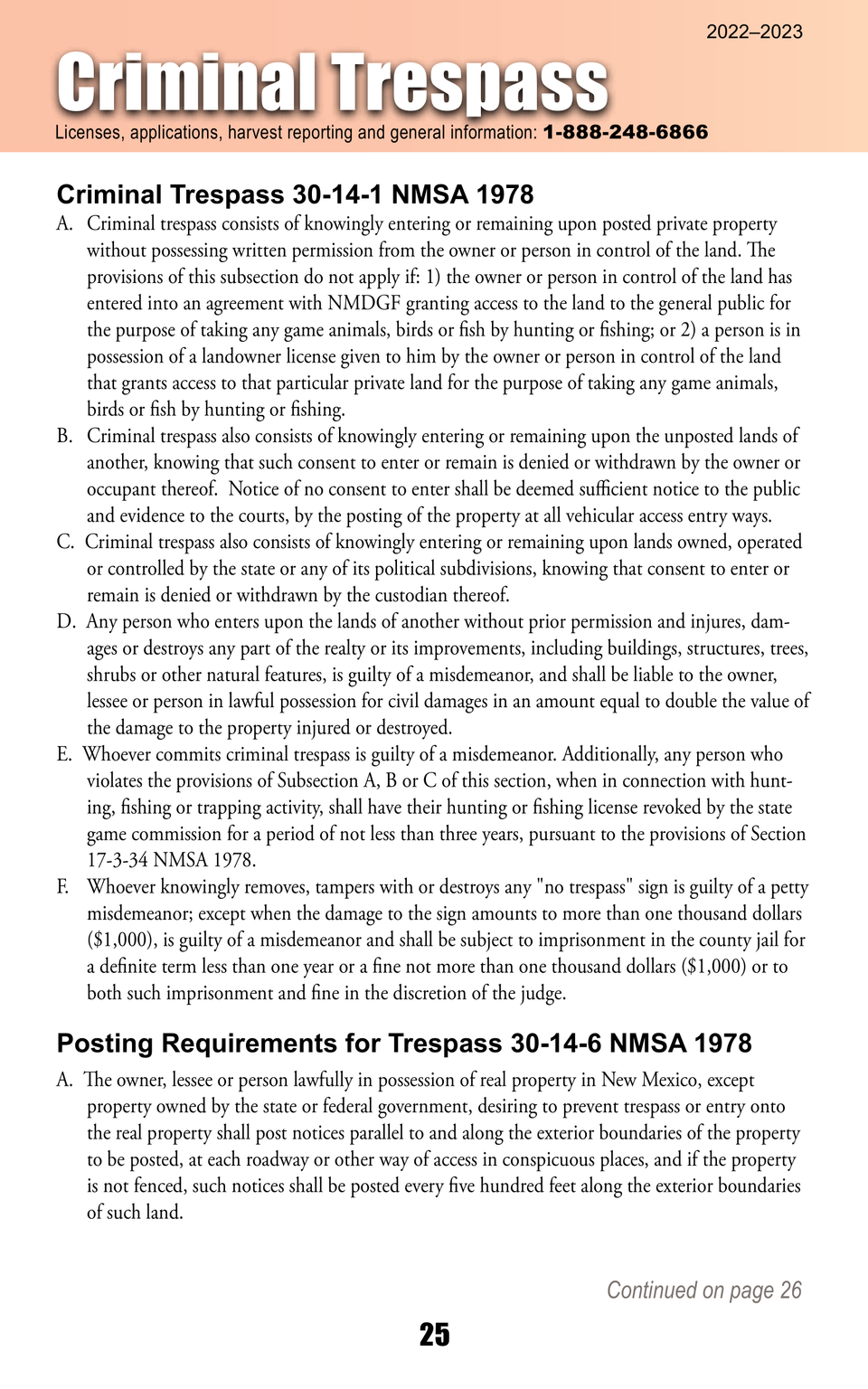 2022 2023 new mexico hunting rules and info 29