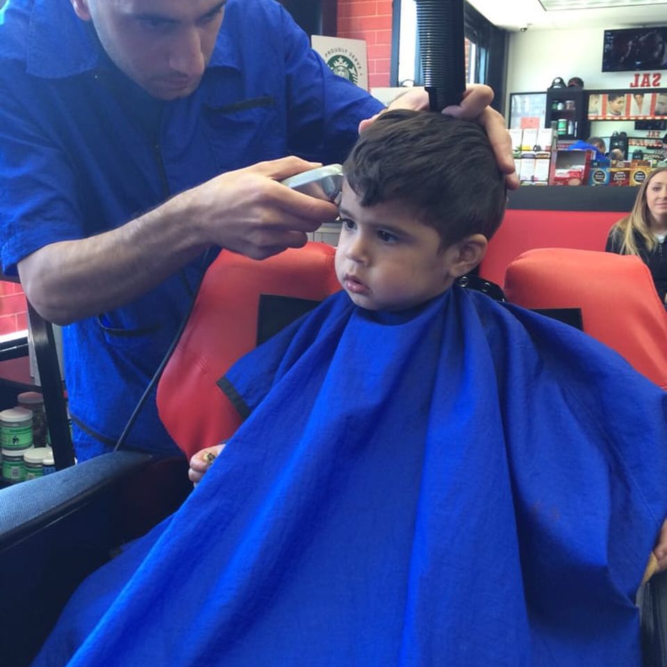 Sal and gabis barbershop little tiny guy