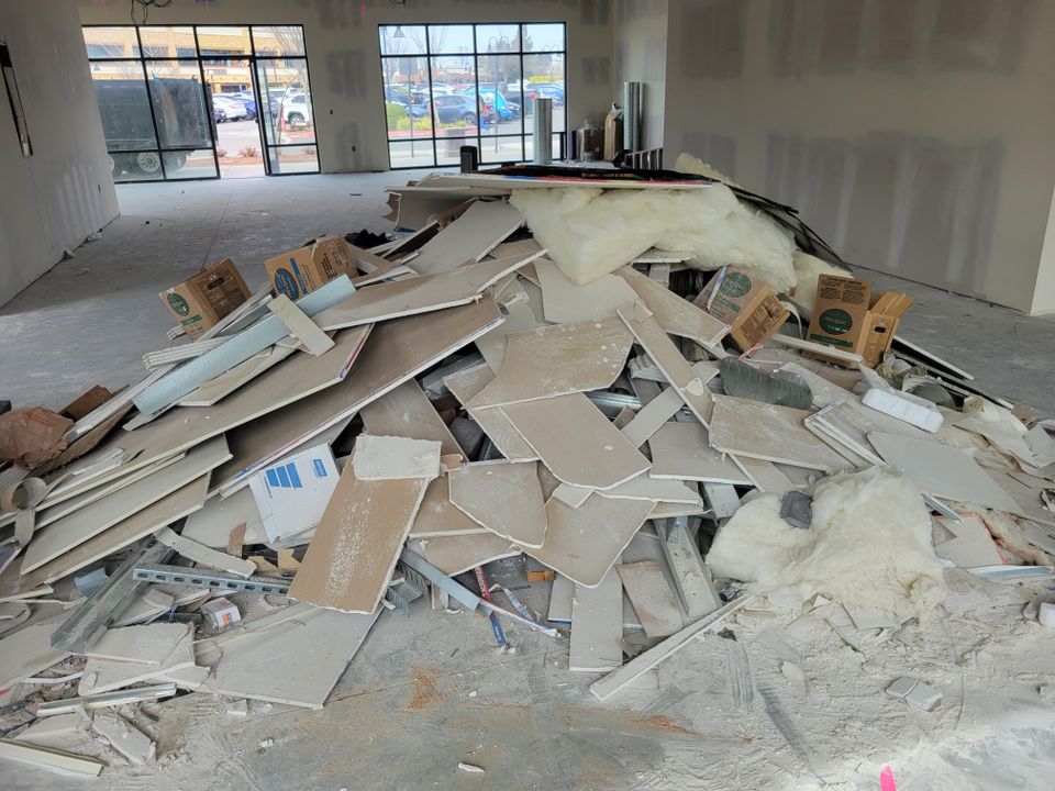 Construction material demo pile before 3