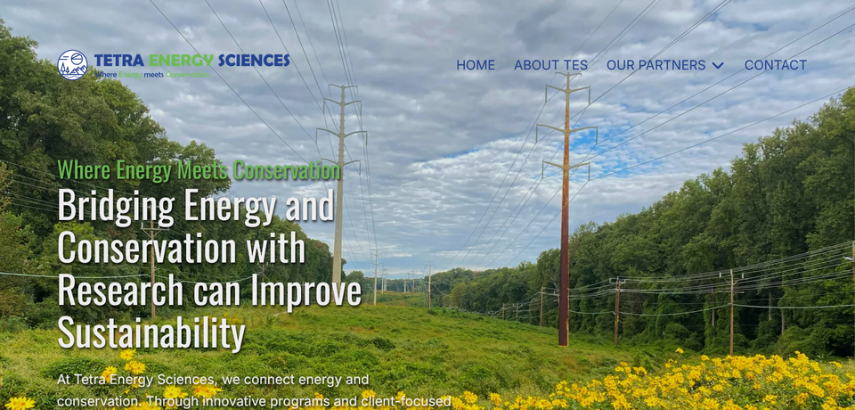 Tetra energy sciences website header