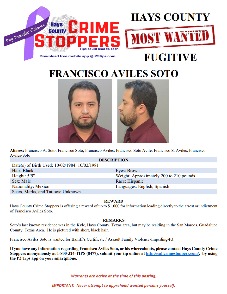 Soto most wanted poster