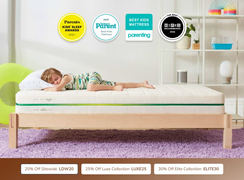 Helix kids mattress carousel 1b ldw20 luxe25 elite30 dvytmj