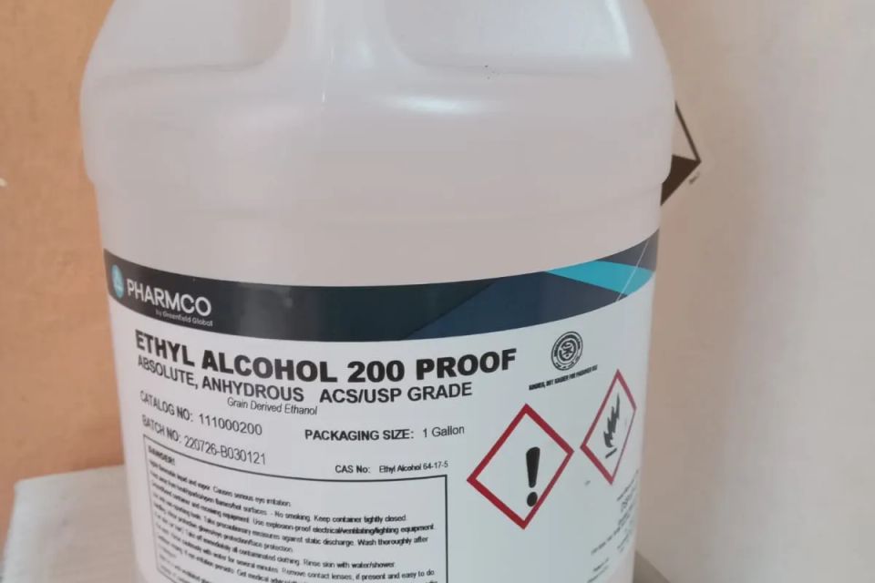 Ethyl alcohol 200 proof original