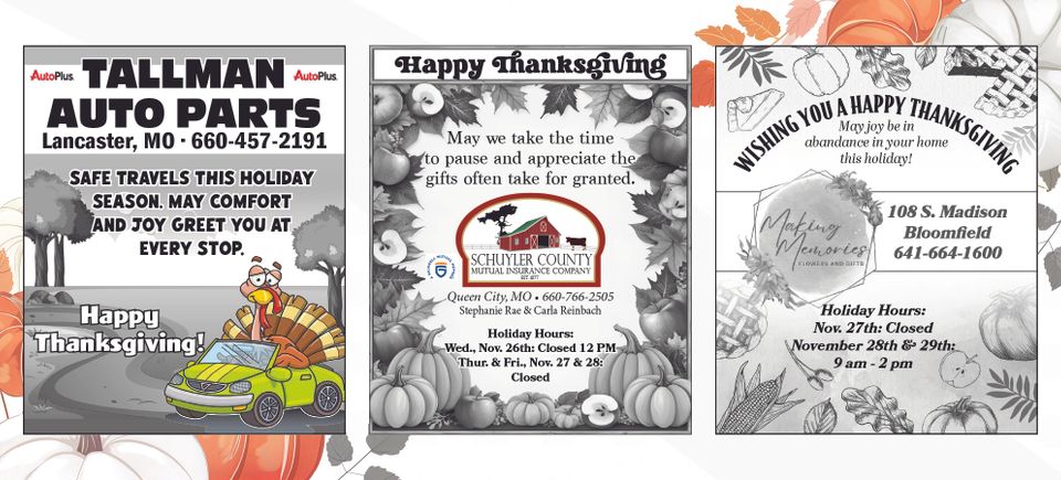 Seaons greetings thanksgiving