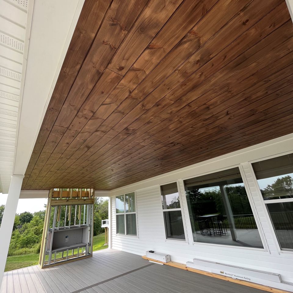 Kingdom painting patio ceiling