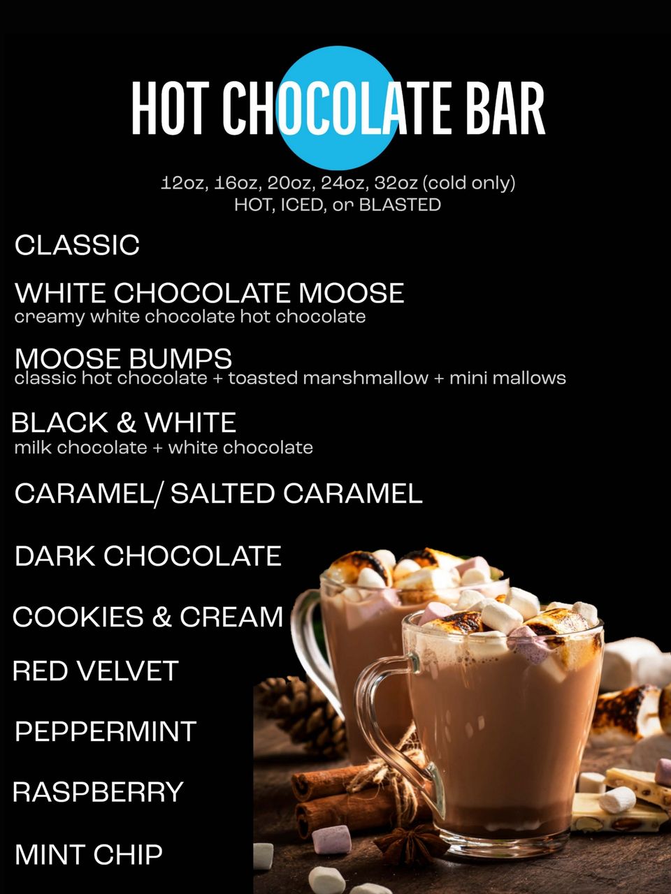 Blue Moose Coffee Lodge Hot Chocolate Bar