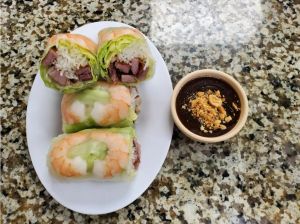  4 pork spring rolls