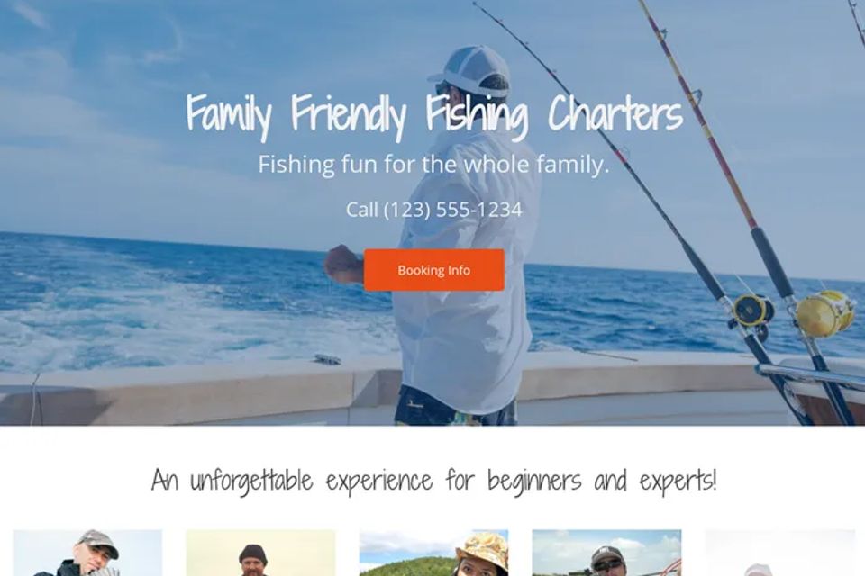 Fishing charter website design theme original