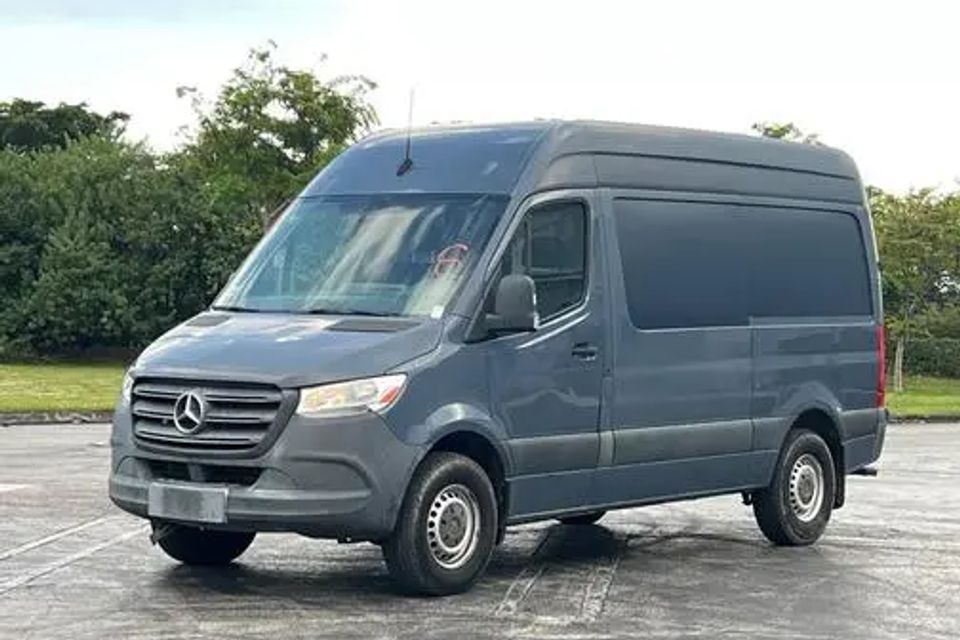 Gray sprinter van