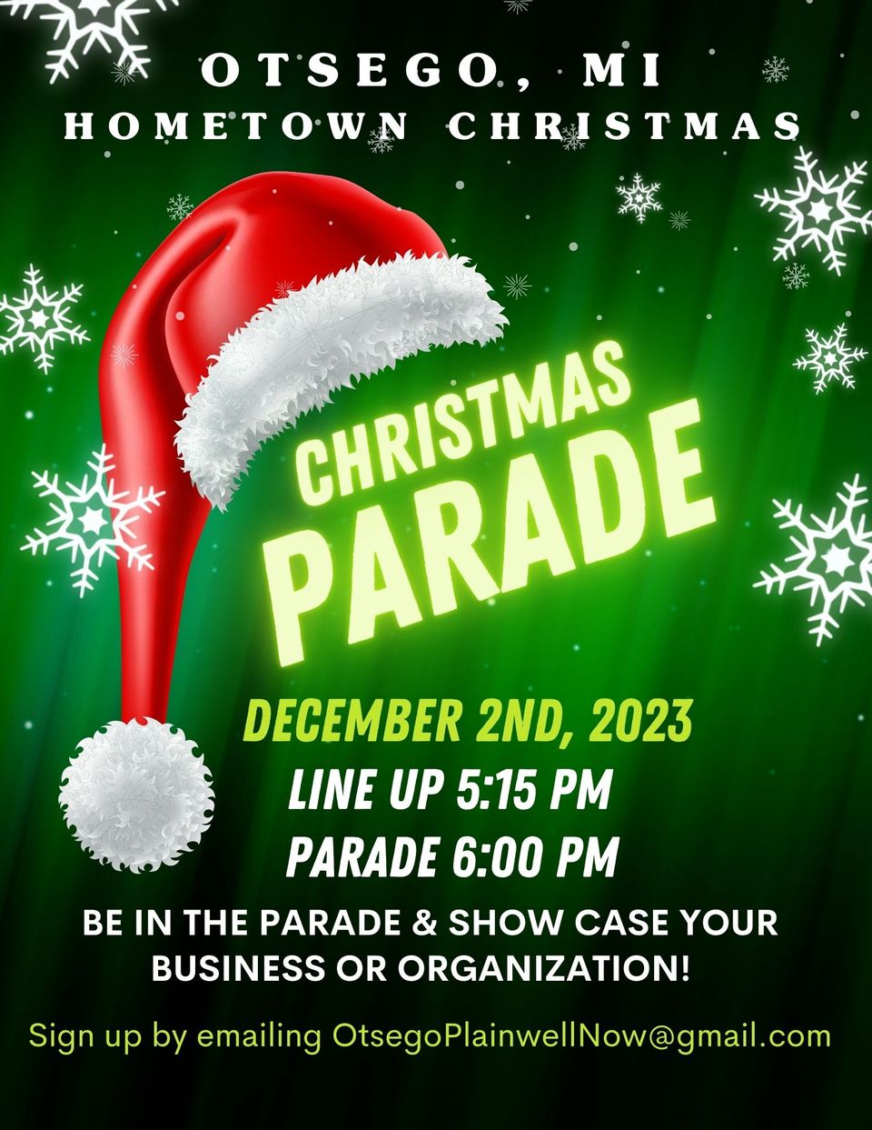 Christmas parade flyer