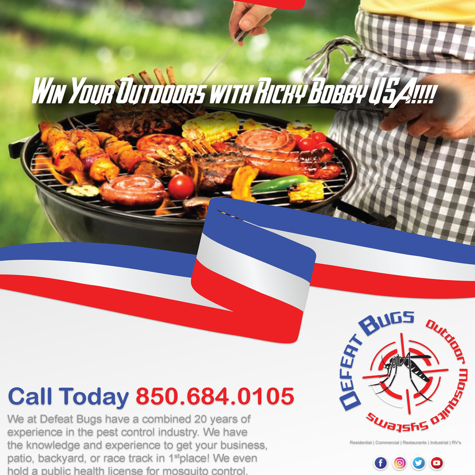 Df brochure design frony defeat bugs win your outdoors with ricky bobby usa by miechelle
