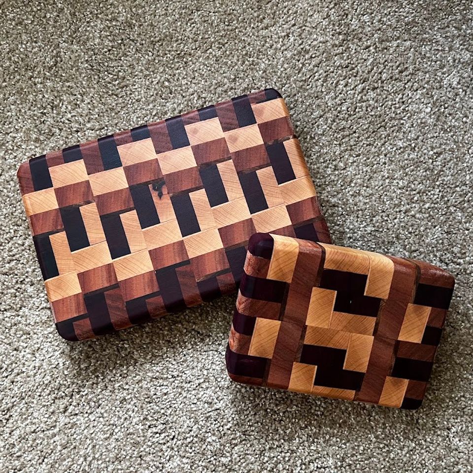 End grain set