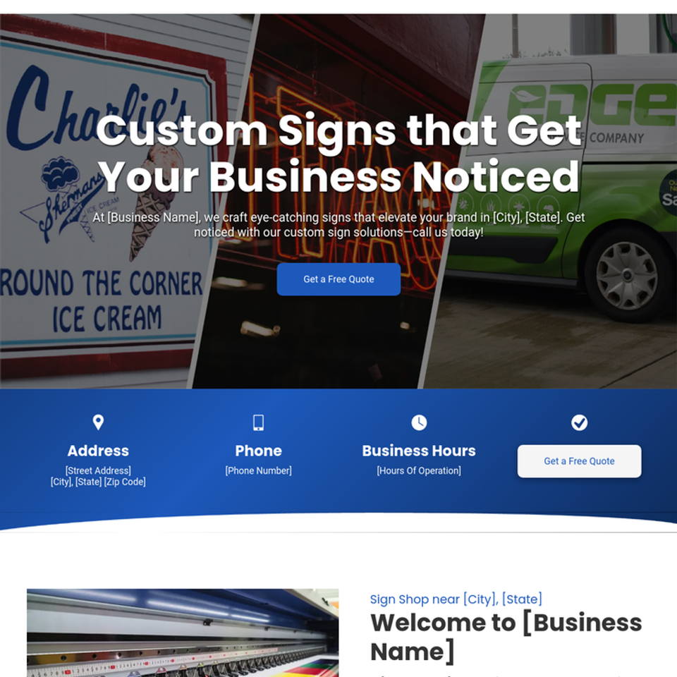 Sign shop