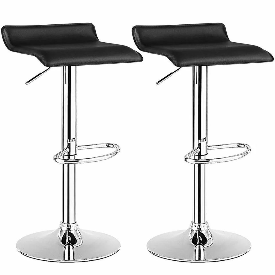 Black adjustable bar stool