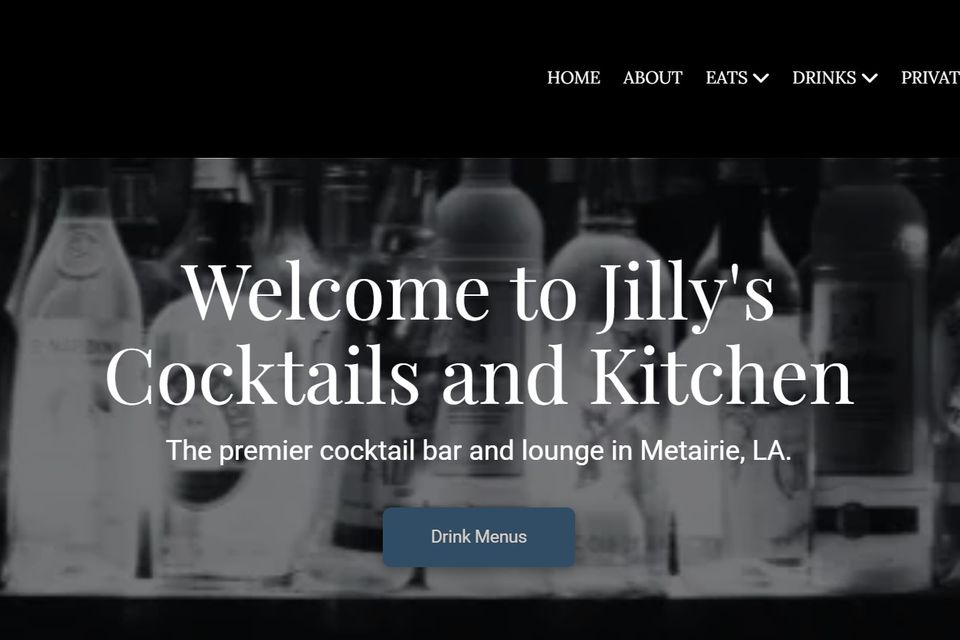 Jilly's Cocktails and Kitchen new website located in Metairie, LA