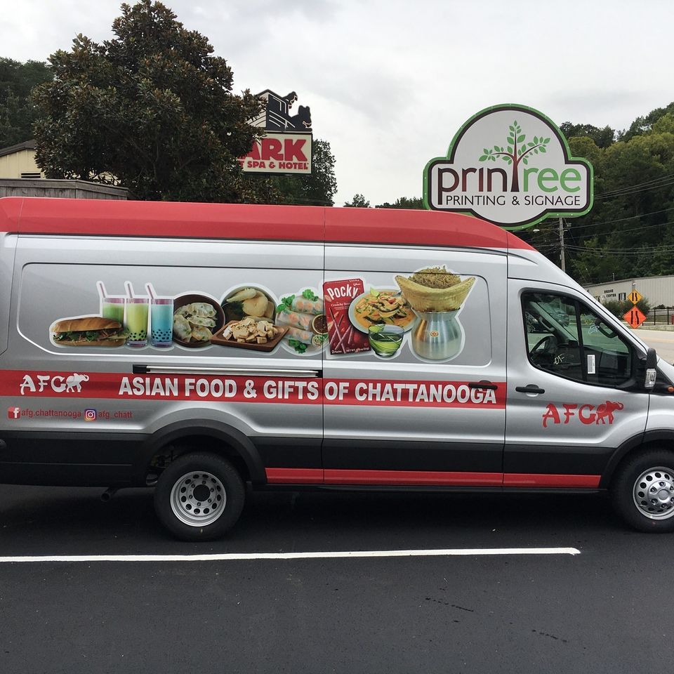 Asian food and gifts partial wrap