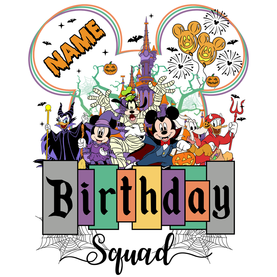 Disney   halloween birthday squad personalized with name