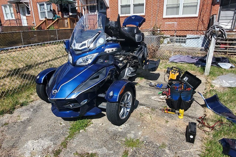 Blue trike