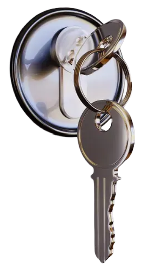 Lock key edited no background