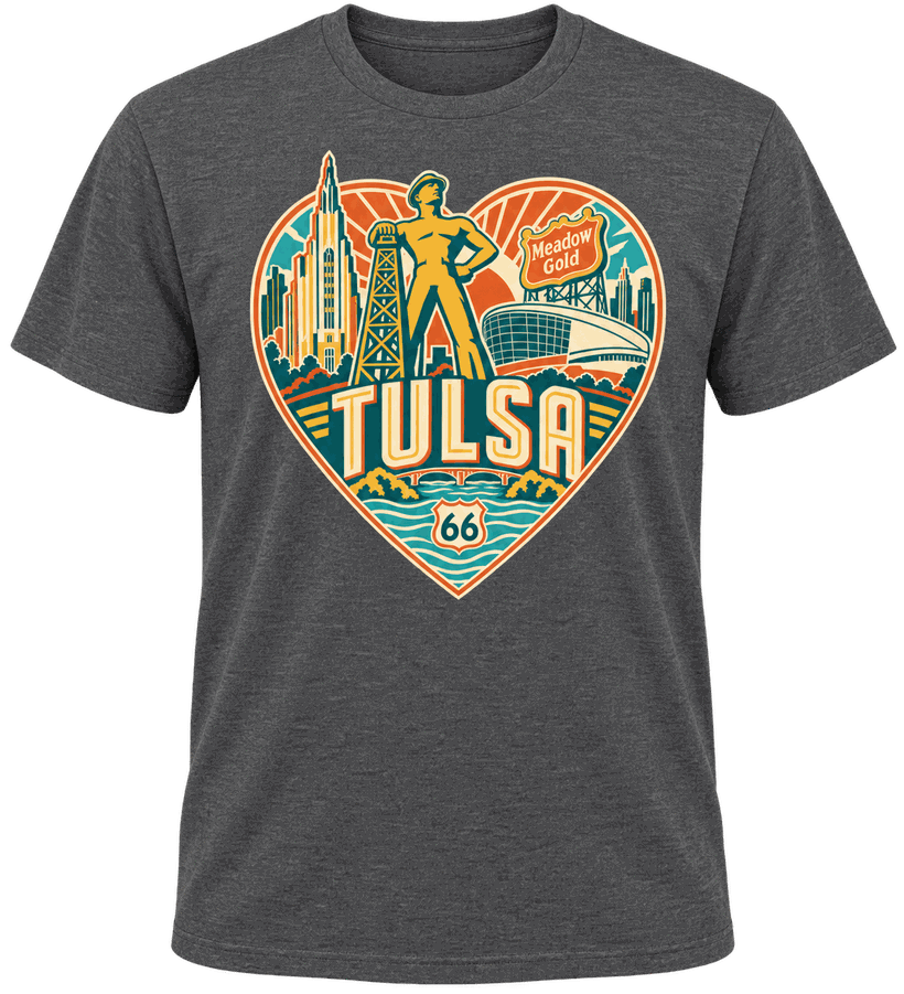 Tulsa heart t shirt