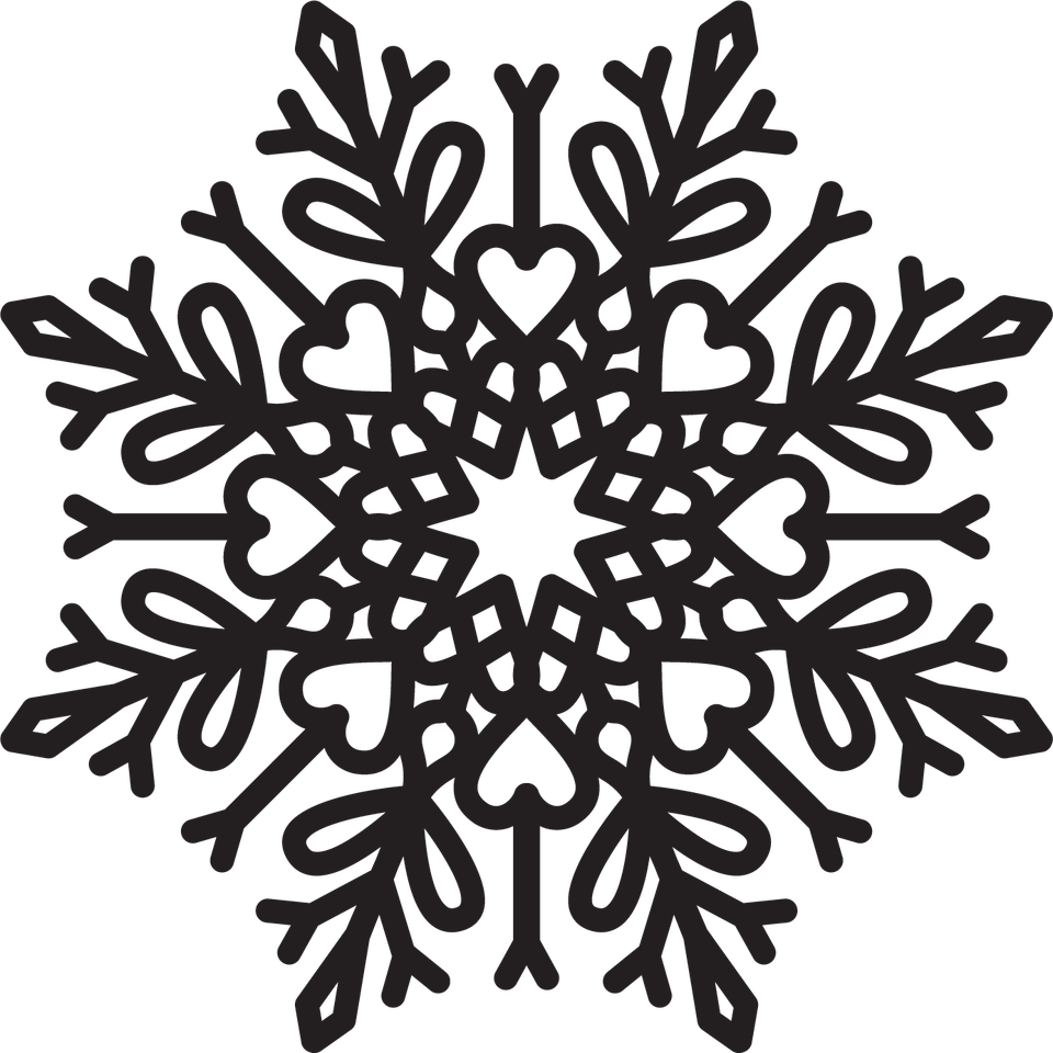 Seasons winter winter snowflakes blk 02