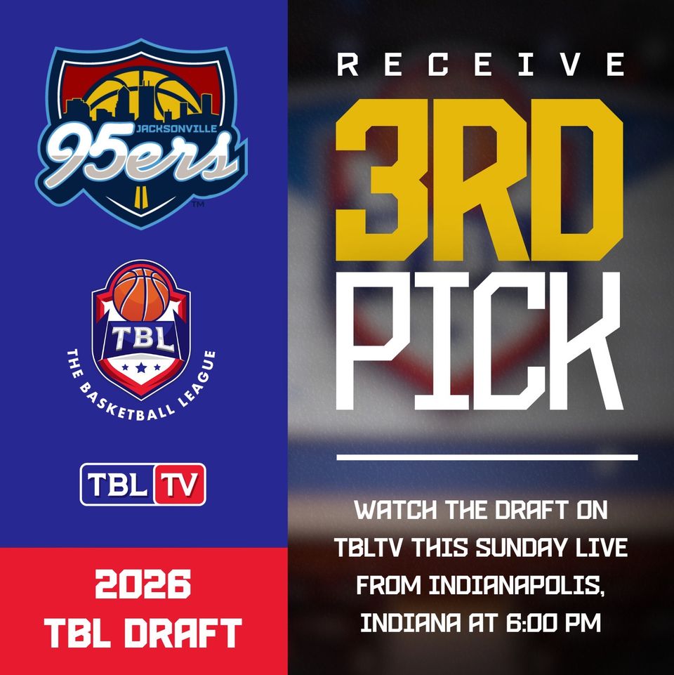 The Basketball League Draft showing that the Jacksonville 95ers have received the 3rd pick of the 1st round