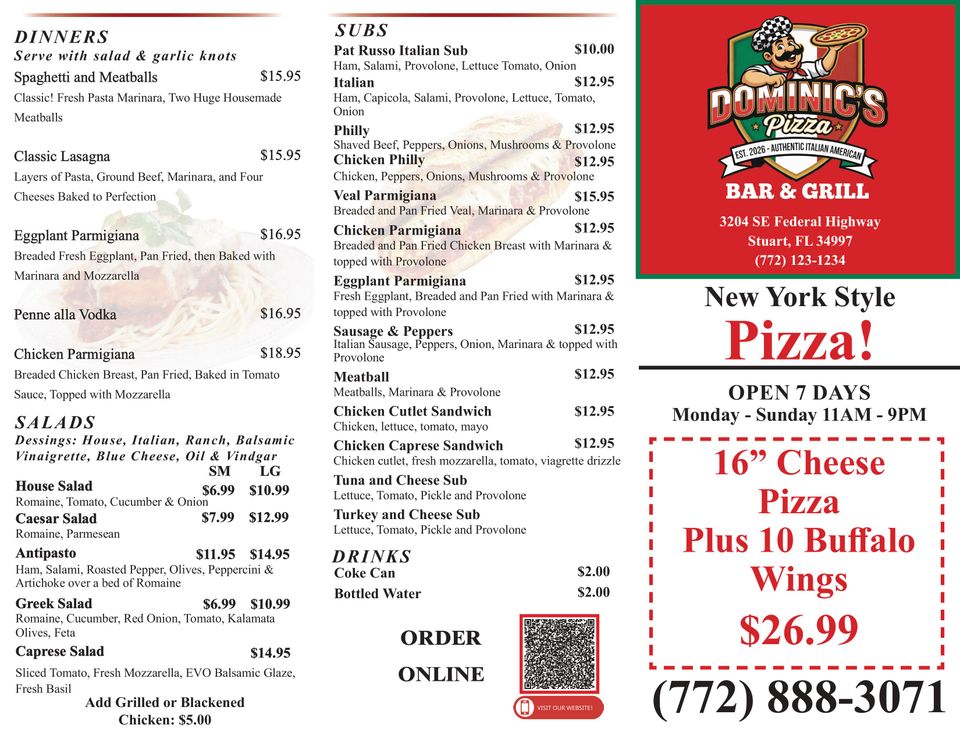 Domenicks menu may 11 2026 images 0