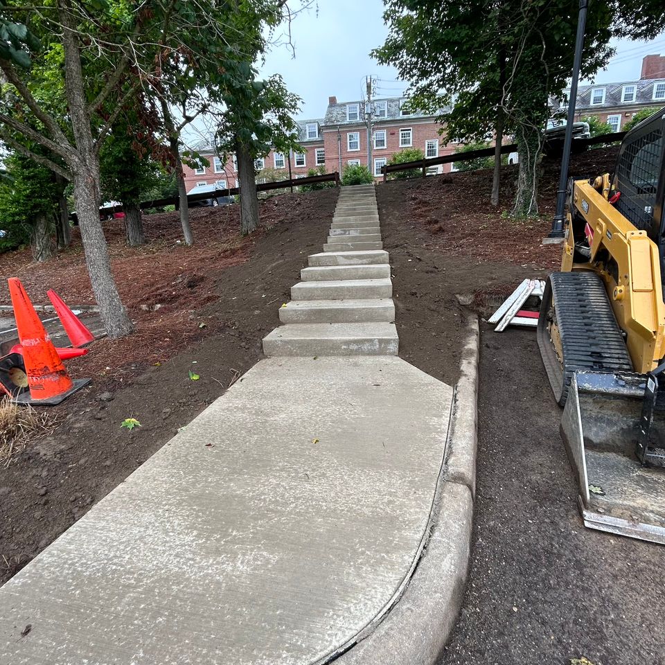 Curb stairs concrete fahner