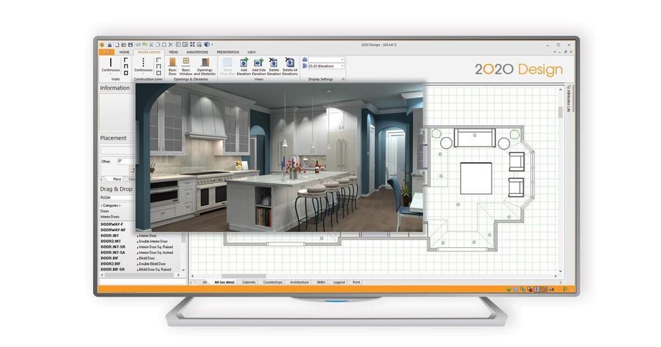 2020 kitchen rendering 3d